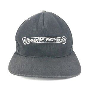 CHROME HEARTS logo hat cap baseball cap cotton Black/White